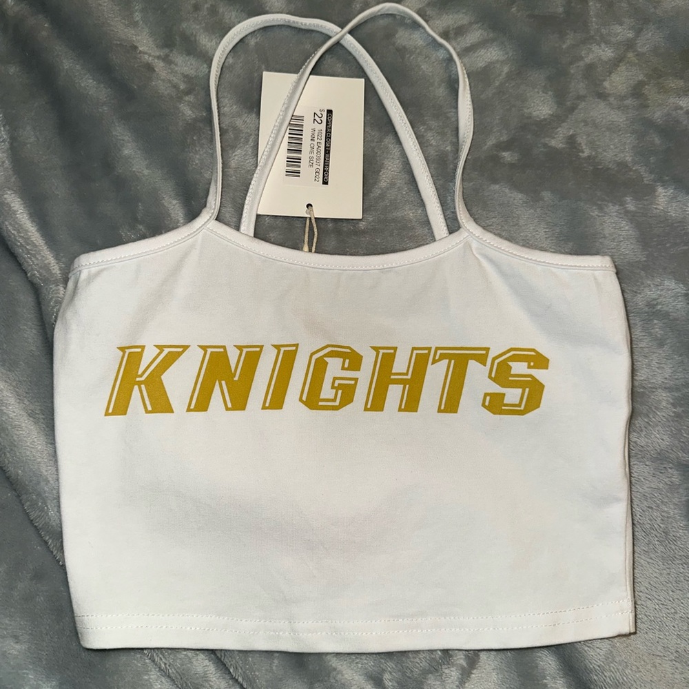 UCF Knights White Gold Crop Top Copper Closet